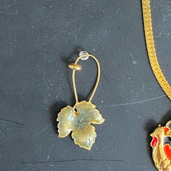 ACCESSOCRAFT N.Y.C. Turkey Necklace Earrings Fall Thanksgiving Enamel Jewelry - Picture 10 of 16